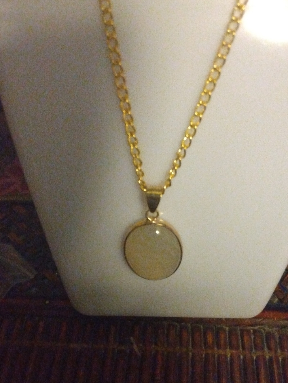 Charles Abbott Gold-Tone necklace  Moon Stone Pendant Necklace